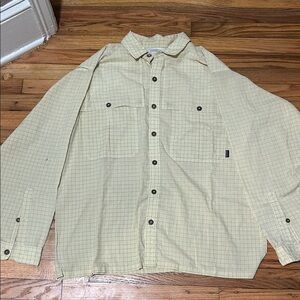 Men's Yellow Checkered Fishing Shirt